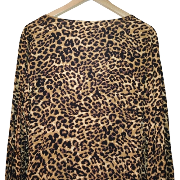 Idyllwind Miranda Lambert Leopard Animal Print Long Sleeve Lace Up Mini Dress - Picture 13 of 16